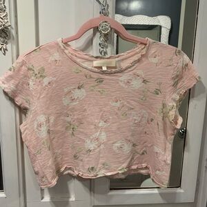 Loveshackfancy Floral Pink Crop Top